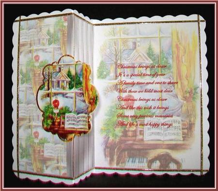 Scene from the Window Fold Back Card with Verse by Rae Trees