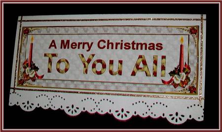 Merry Christmas To You All Large dl Topper by Rae Trees