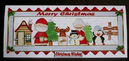 The North Pole Large Dl Card Front by Rae Trees