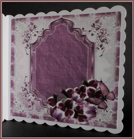 Insert to Compliment Purple Pansy Flutters by Rae Trees