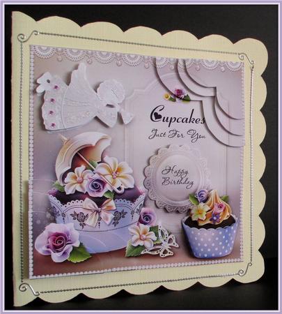 Cupcakes 8x8 Card Front Mini Kit by Rae Trees
