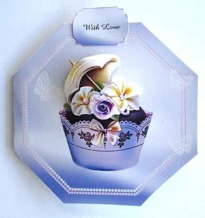 Octagonal Cup Cake Card by Rae Trees