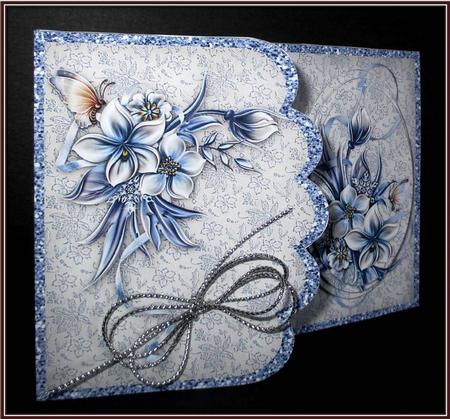 Christmas Flowers 5x7 Side Fold Mini Kit by Rae Trees