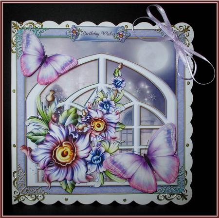 Moonlit Flowers & Trellis Mini Kit by Rae Trees