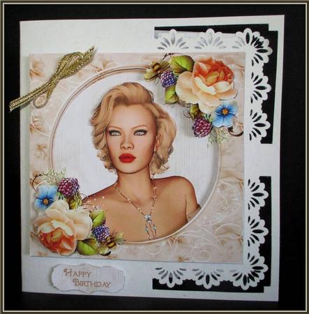 Flower Framed Portrait of Marilyn Mini Kit by Rae Trees