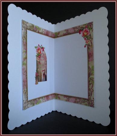 Pink Paw Prints on the Window Blank Insert by Rae Trees