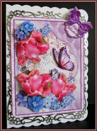Pink Fantasy Decoupage by Rae Trees
