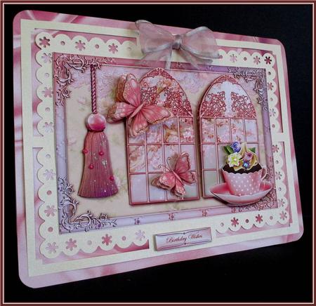 Teacake & Butterlies Double Window by Rae Trees