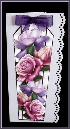 Art Deco Large Dl - Beautiful Belle Roses by Rae Trees