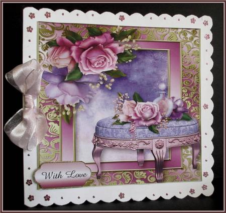 Beautiful Belle Roses with Gilded Frame by Rae Trees