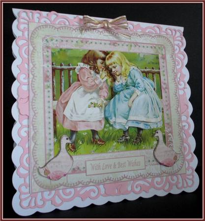 Birthday Wishes 7' Square Card Front by Rae Trees