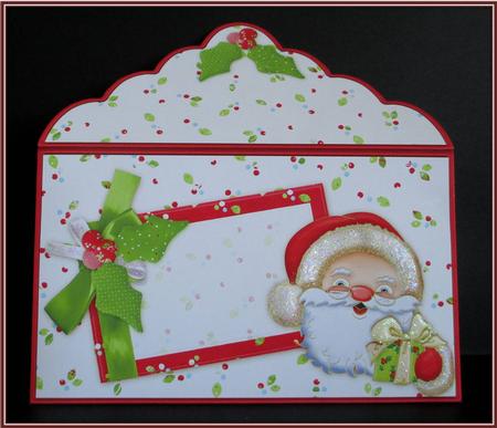 Blank Christmas Money Wallet Envelope Santa Hugs by Rae Trees