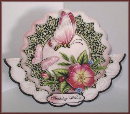 Butterflies & Blooms Scallop Wobble Card Mini Kit by Rae Trees