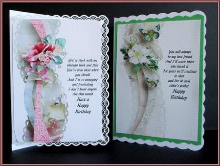 Floral Birthday Toppers 2 for Quick Cards by Rae Trees