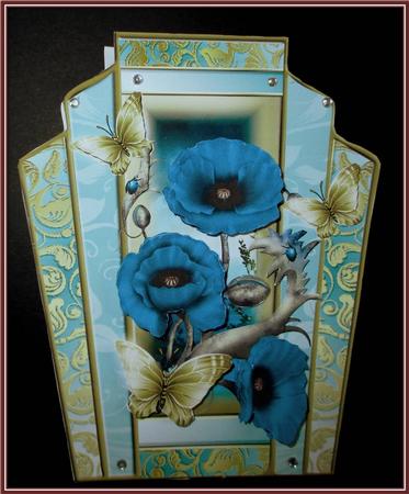 Beautiful Poppy in Art Deco Style by Rae Trees