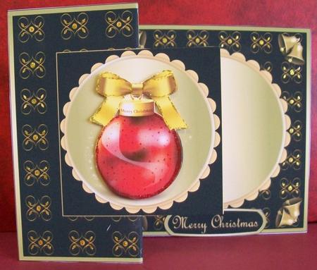 Christmas Bauble Fold Back in Black by Rae Trees