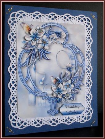 Wynter Florals & Blue Frame by Rae Trees