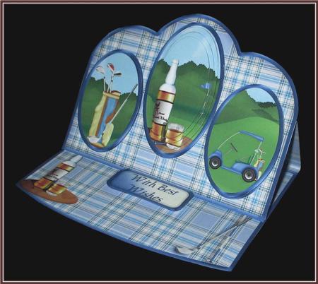 The Nineteenth Hole Triple Oval Easel Card Mini Kit by Rae Trees