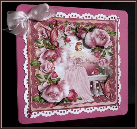 Lady in the Rose Garden 8x8 Card Mini Kit by Rae Trees