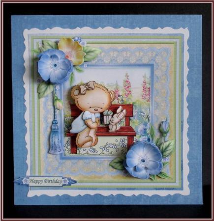 Present in the Garden 8x8 Mini Kit with Decoupage by Rae Trees