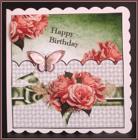 Vintage Roses and Satin Ribbon by Rae Trees