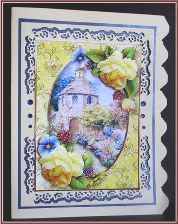 Yellow English Roses at the Dovecote by Rae Trees
