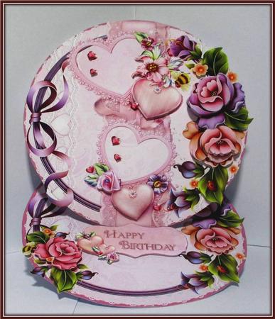 More Hearts and Flowers Round Easel Card Mini Kit by Rae Trees
