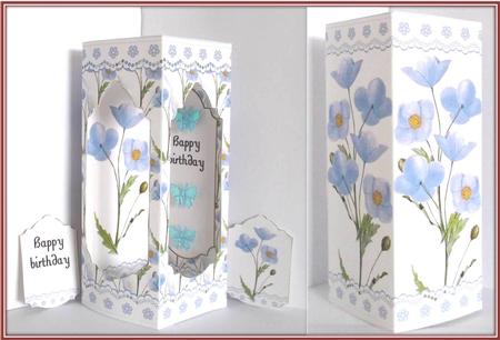 Tower Card - Lilac Poppies by Rae Trees