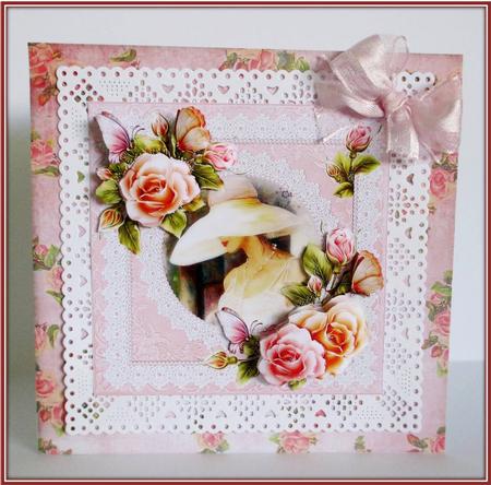 8x8 Elegant Lady with Shimmering Roses Mini Kit by Rae Trees