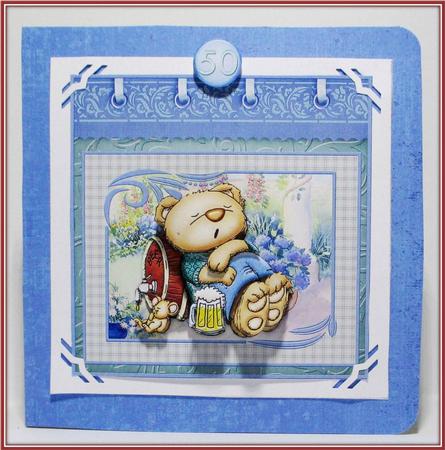 Beer Bear 8x8 Mini Kit Decoupage & Ages by Rae Trees