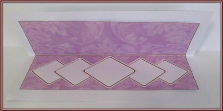 Lilac Aged Scroll Diamond Ex Large Dl Folded Insert by Rae Trees