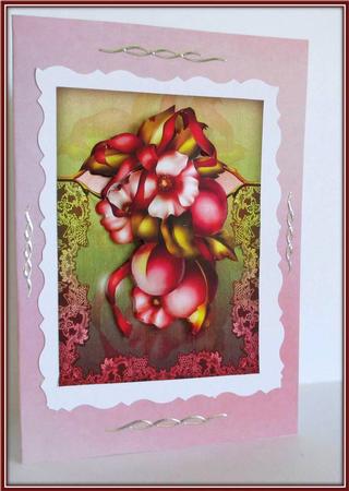 Vintage Peach Flowers by Rae Trees