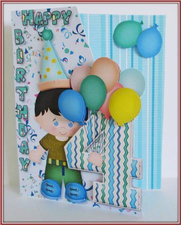 Boys 4th Birthday Over the Edge and Decoupage by Rae Trees