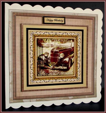 Classic Car 8x8 Card Mini Kit by Rae Trees