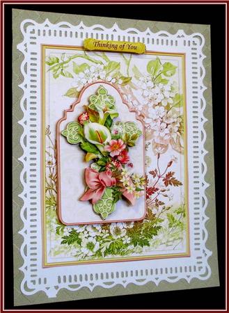 Easter or Sympathy Floral Cross Card Topper & Decoupage by Rae Trees