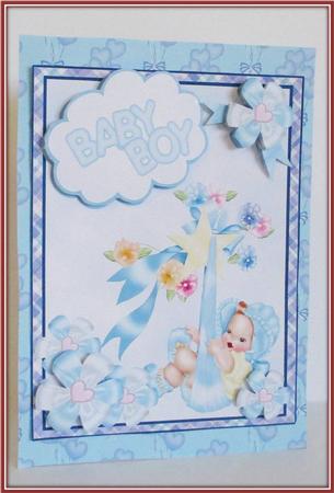 Baby Boy with Ribbons by Rae Trees