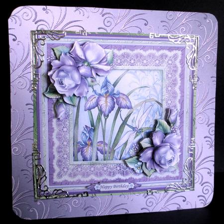 Iris & Roses 8x8 Mini Kit & Decoupage by Rae Trees