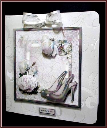 Chic Shoes and Roses 8x8 Card Mini Kit by Rae Trees