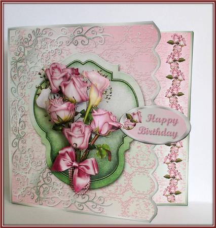 Roses and Callas Side Scallop Card Mini Kit by Rae Trees