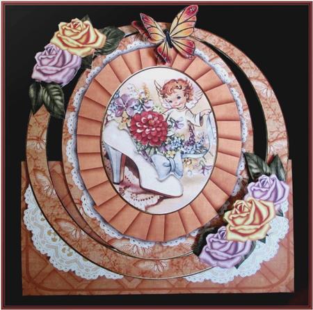 The Shoe Fairy Oval Over 3D Mini Card Kit by Rae Trees