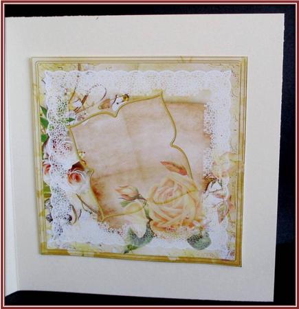 Yellow Rose Insert by Rae Trees