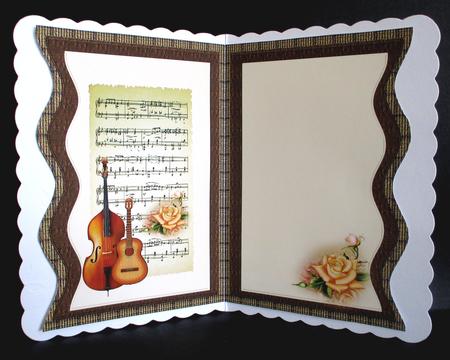 Wave Card Vintage Music Insert by Rae Trees