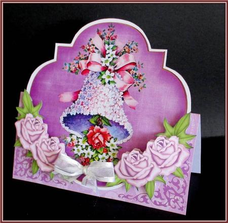 Lilac Wedding Bell Fancy Over 3D Mini Card Kit by Rae Trees