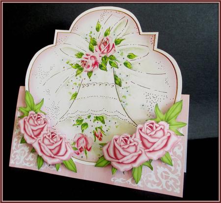 White Wedding Bell Fancy Over 3D Mini Card Kit by Rae Trees