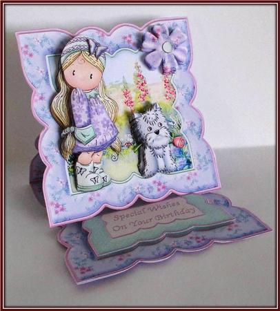 Chloe and Her Puppy Easel Card Kit by Rae Trees
