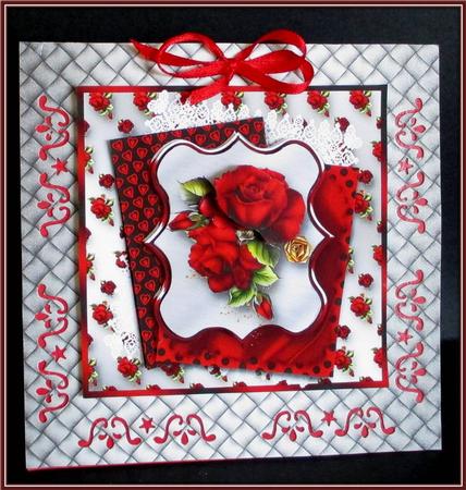 Red Roses Anniversary 7" x 7" Mini Kit by Rae Trees