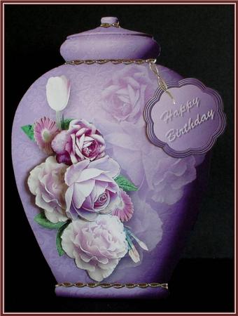 Pretty Pots Card Mini Kit - Lilac Posy by Rae Trees