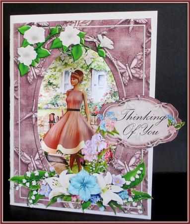 Rose Cottage Thoughtful Girl by Rae Trees