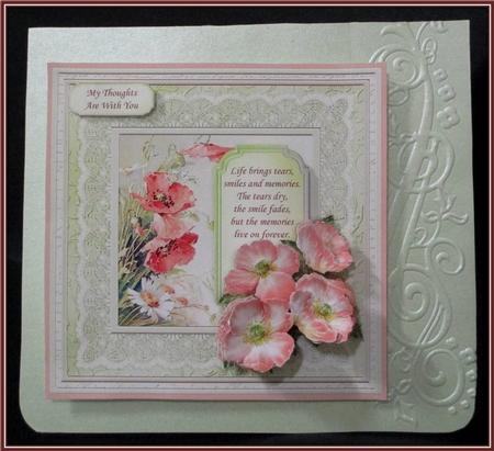 Vintage Poppies & Daisies 6x6 Card Topper & Decoupage by Rae Trees
