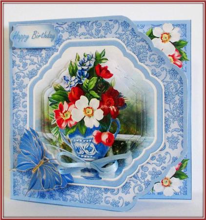 Vintage Bouquet Cut Corner Card Mini Kit by Rae Trees